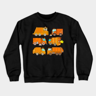 Trash Trucks Rubbish Collection for Kids Crewneck Sweatshirt